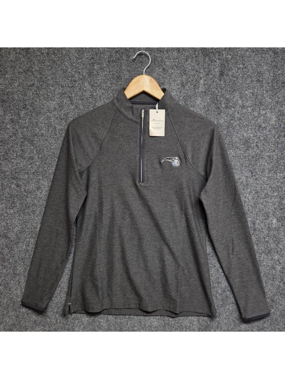 Peter Millar Pullover Womens Small Raglan-Sleeve Perth 1/4 Zip Orlando Magic